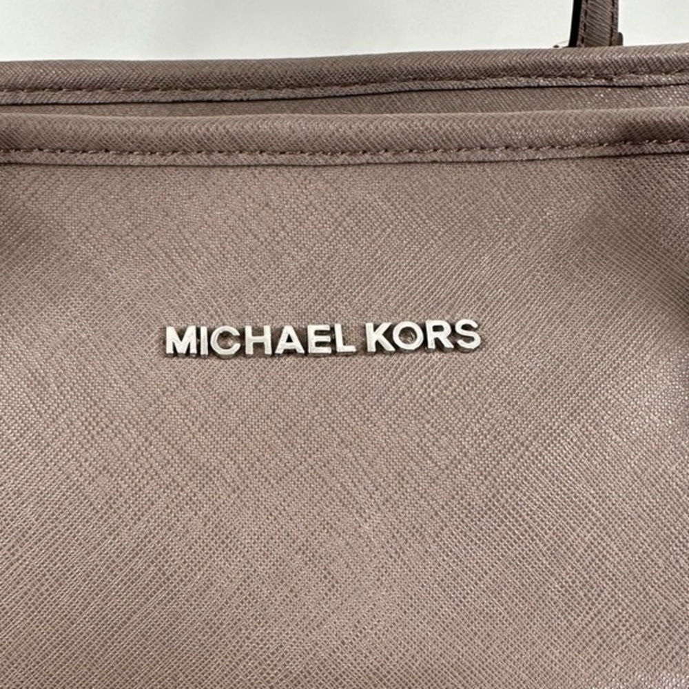 MICHAEL Michael Kors Jet Set Zip Top Laptop Leather Shoulder Tote (Cinder) - Picture 16 of 16